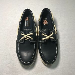London Fog Mens Navy Blue Deck Shoes Sz 7M